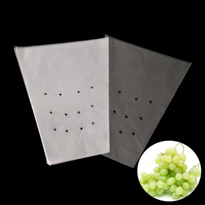 Food Grade Transparent Punch Vents Trapezoidal Grape Plastic Bags Fresh Fruit Packaging