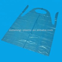 Customized Disposable Colourful Blue HDPE Plastic Aprons