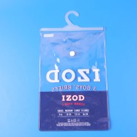 OEM sample eva plastic bags with hanger for cloth and garment